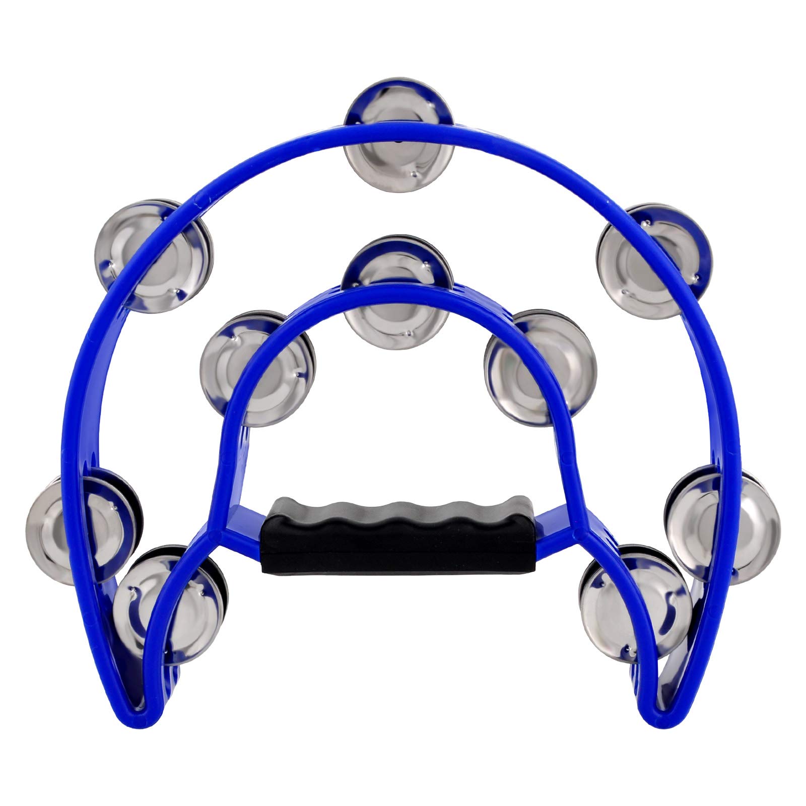 Amazon.com: EastRock Double Row Tambourine Blue Hand Percussion